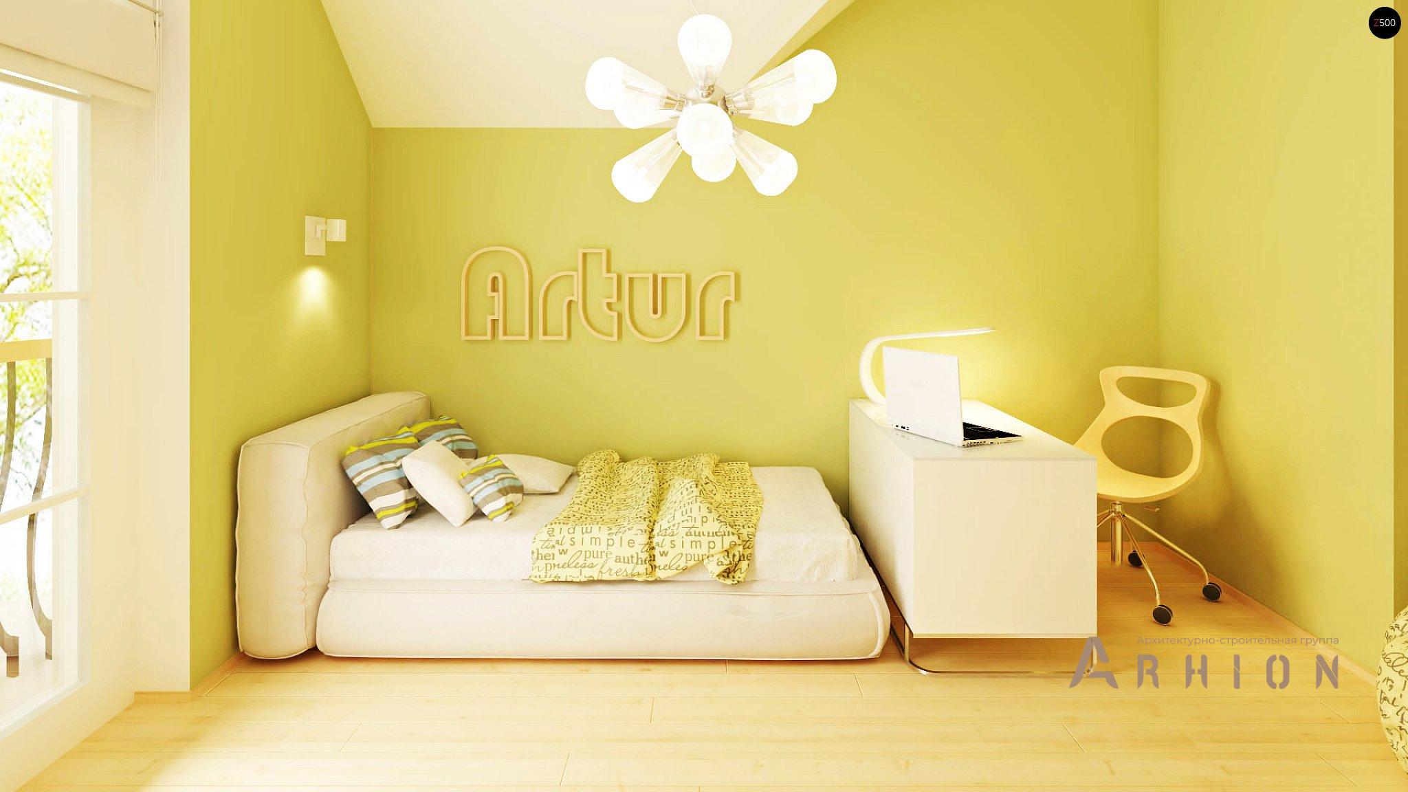 9. Проект одноэтажного дома в скандинавском стиле с многоскатной кровлей, Z18 GL bk, площадью - 262 кв c мансардой, терассой, балконом, гаражом